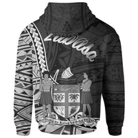 Fiji Zip Hoodie Labasa Seal of Fiji Polynesian Patterns - Polynesian Pride