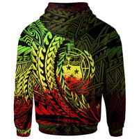 Samoa Zip Hoodie Reggae Wings Style - Polynesian Pride