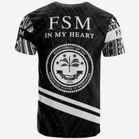 Federated States of Micronesia T Shirt In My Heart Style Polynesian Patterns - Polynesian Pride