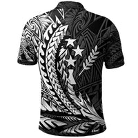 Kosrae State Polo Shirt White Custom Wings Style - Polynesian Pride