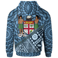 Fiji Zip Hoodie Lautoka Tapa Patterns With Bamboo - Polynesian Pride