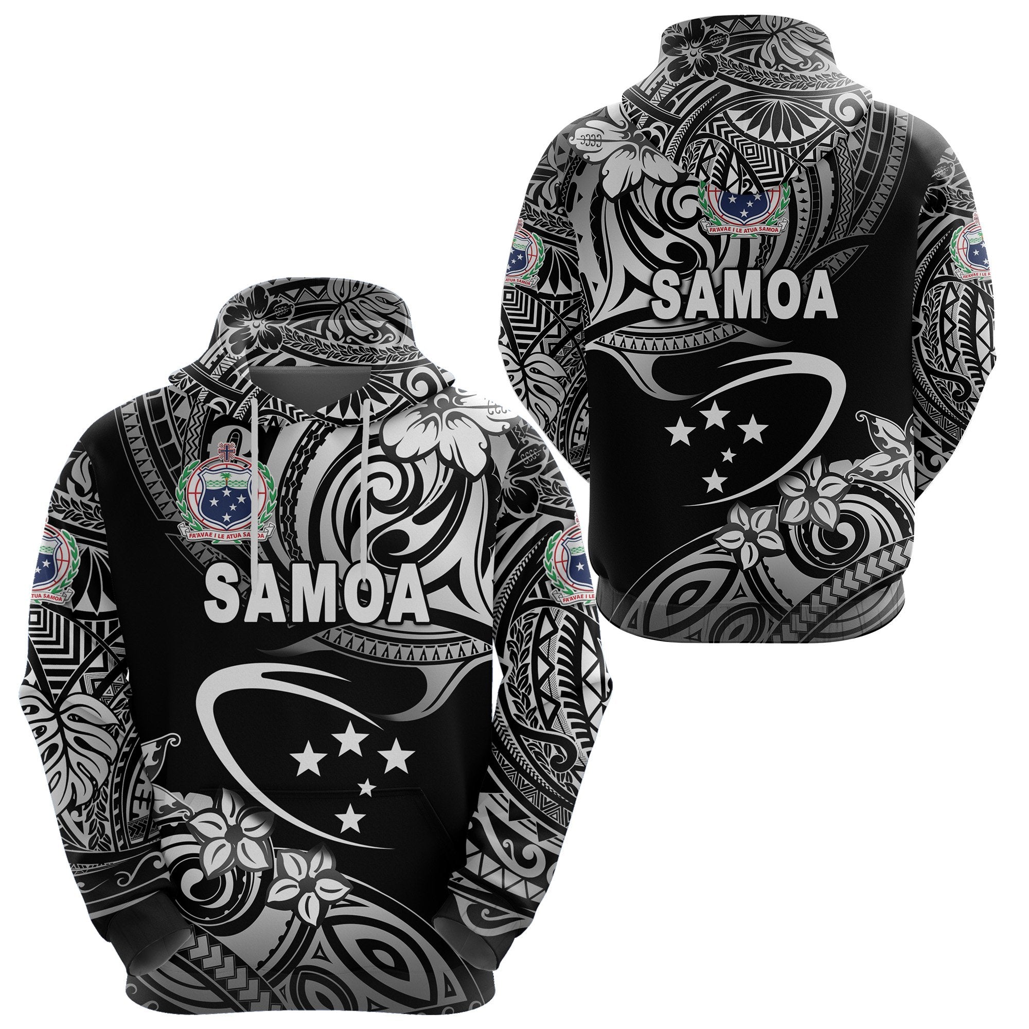 Manu Samoa Rugby Hoodie Unique Vibes Black Unisex Black - Polynesian Pride