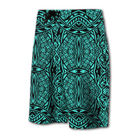 Hawaii Polynesian Lauhala Mix Board Shorts Turquoise - Polynesian Pride