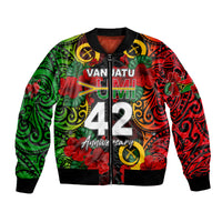 Vanuatu Yumi 42 Bomber Jacket LT6 Unisex Black - Polynesian Pride