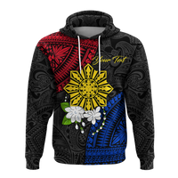 Custom Philippines Sampaguita Filipino Sun Hoodie LT12 - Polynesian Pride