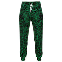 Polynesian Lauhala Mix Green Joggers Unisex Green - Polynesian Pride