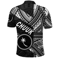 FSM Chuuk Polo Shirt Original Style Black LT8 - Polynesian Pride