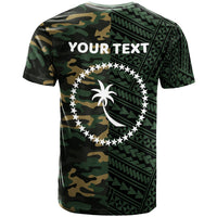 Chuuk Custom T Shirt Shark Cartoon In Camo Syle - Polynesian Pride