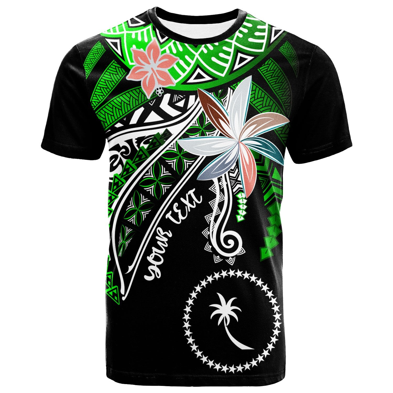 Chuuk Custom T Shirt Fanciful Forest Green Color Unisex Green - Polynesian Pride