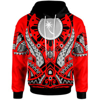 Chuuk Hoodie Tribal Sun Tattoo Red Color Unisex Red - Polynesian Pride