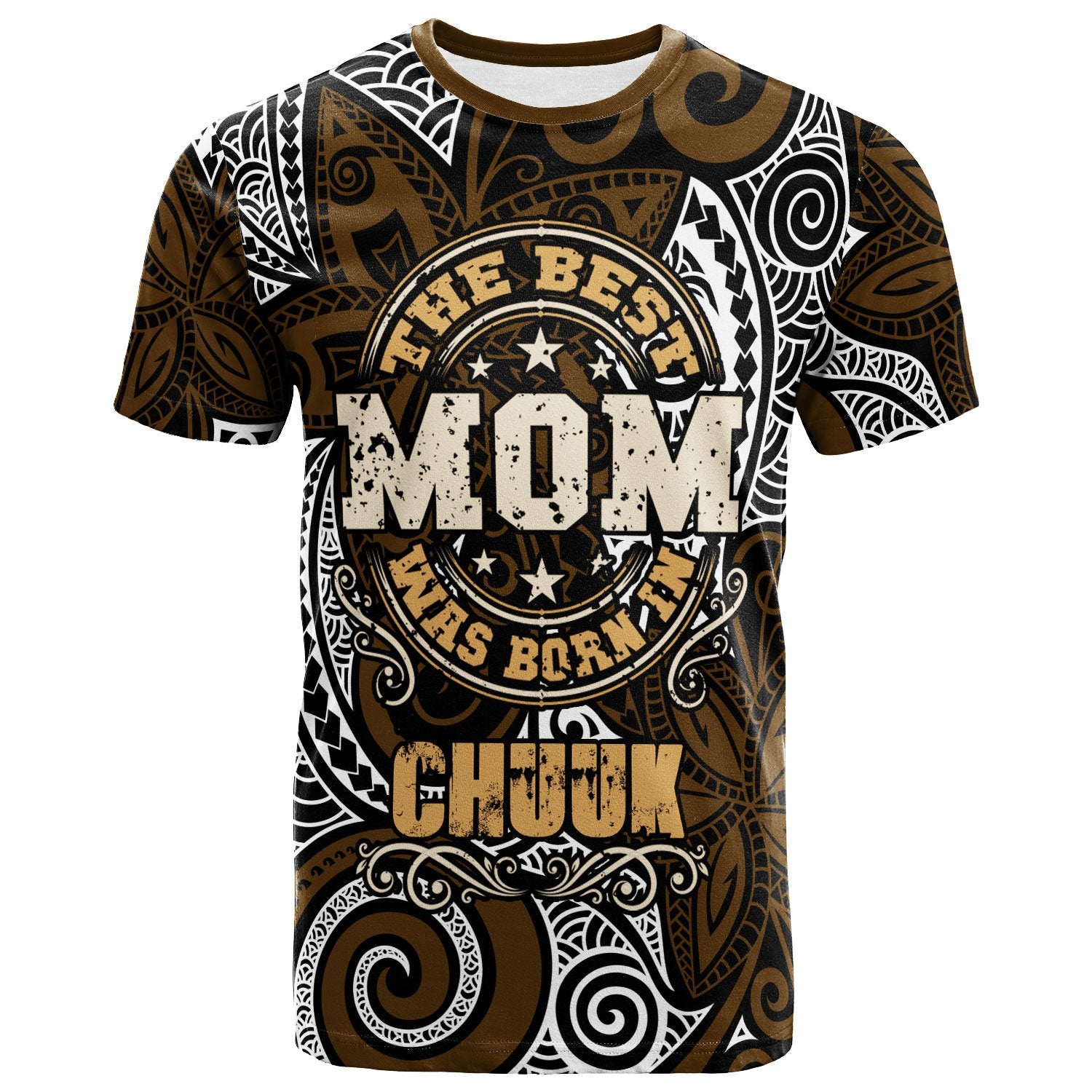 Chuuk T Shirt The Best Mom Was Born In Unisex Brown - Polynesian Pride