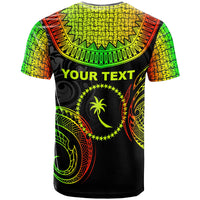 Chuuk Custom T Shirt Unique Serrated Texture Reggae - Polynesian Pride
