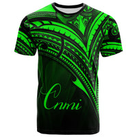 Northern Mariana Islands T Shirt Green Color Cross Style Unisex Black - Polynesian Pride