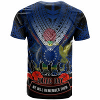 Cook Islands T Shirt Polynesian Anzac Remembrance Day T Shirt - Polynesian Pride