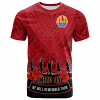 French Polynesia T Shirt National Anzac Remembrance Day T Shirt Unisex Red - Polynesian Pride