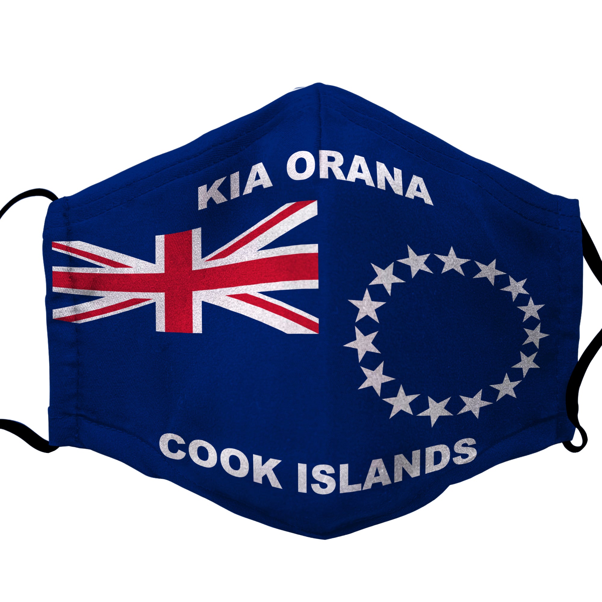 Cook Islands Flag Face Mask LT8 Blue - Polynesian Pride
