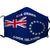 Cook Islands Flag Face Mask LT8 Blue - Polynesian Pride