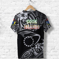 Cook Islands Rugby T Shirt Unique Vibes Black - Polynesian Pride