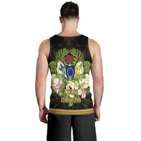 Cook Islands Men's Tank Top - Polynesian Gold Patterns Collection - Polynesian Pride