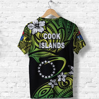 Cook Islands Rugby T Shirt Unique Vibes Green - Polynesian Pride