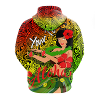 Custom Hawaii Hula Girl Reggae Hoodie LT2 - Polynesian Pride