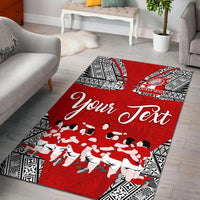 (Custom Personalised) Tonga Rugby Ikale Tahi Sipi Tau Area Rug - LT2 RED - Polynesian Pride