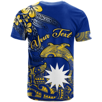 Custom Nauru Independence The Way of Water T Shirt LT2 - Polynesian Pride