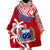 (Custom Personalised) Samoa Samoan Coat Of Arms With Coconut Red Style Wearable Blanket Hoodie LT14 - Polynesian Pride