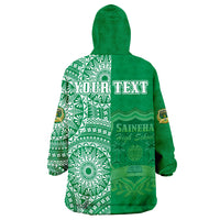 (Custom Personalised) Tonga Saineha High School Tongan Ngatu Pattern Wearable Blanket Hoodie LT14 - Polynesian Pride