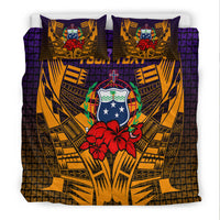 (Custom Personalised) Samoa Bedding Set - Hibiscus With Tribal - LT12 - Polynesian Pride