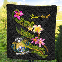 Nauru Polynesian Custom Personalised Quilt - Plumeria Tribal - Polynesian Pride