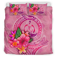 Vanutu Polynesian Custom Personalised Bedding Set - Floral With Seal Pink - Polynesian Pride