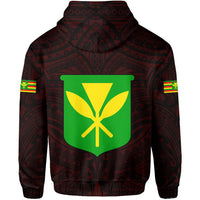 Polynesian Kanaka Maoli Royal Coat of Arms Hawaii Hoodie Red - Polynesian Pride