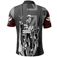 Hawaii King Flag Polynesian Polo Shirt Red - Polynesian Pride