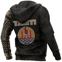 Tahiti Polynesian Hoodie Tahiti Flag Polynesian Tattoo - Polynesian Pride