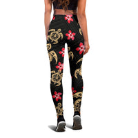 Hawaii Hibiscus Turtle Leggings A6 - Polynesian Pride