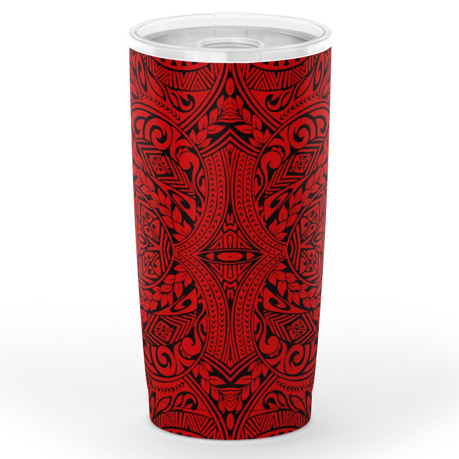 Hawaii Polynesian Culture Red Tumbler 20oz Red Stainless Steel - Polynesian Pride
