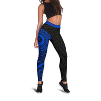 Vanuatu Rising 2nd Leggings (Blue) A6 - Polynesian Pride