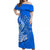 Hammerhead shark Off Shoulder Long Dress Polynesian Blue Style LT6 Long Dress Blue - Polynesian Pride