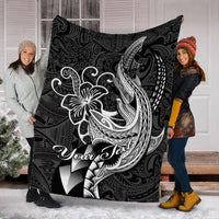 (Custom Personalised) Polynesian Shark Tattoo Hawaii Tribal Blanket - LT12 - Polynesian Pride
