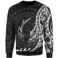 Tokelau Sweatshirt - Polynesian Pattern Style Unisex Black - Polynesian Pride