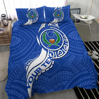 (Custom Personalised) Pohnpei Bedding Set - Micronesia Pride Blue - LT12 - Polynesian Pride
