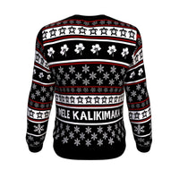 Hawaii Warriors Mele Kalikimaka Sweatshirt - Ugly Hawaii Christmas Black - Polynesian Pride