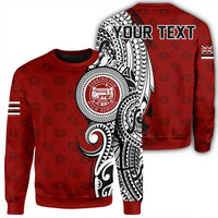 (Personalized) Hawaii - Farrington High Tribal Kakau Sweatshirt - AH Unisex Red - Polynesian Pride