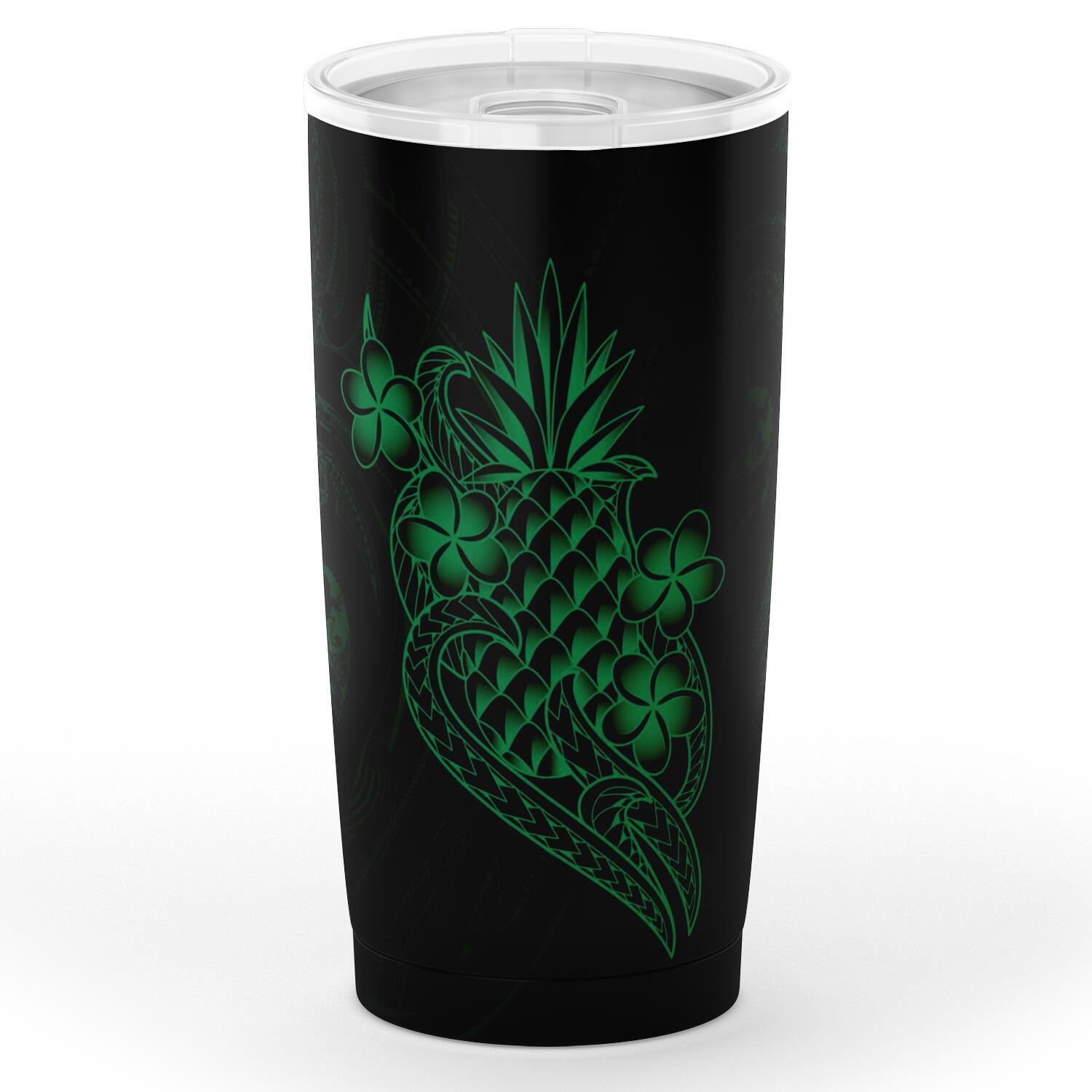 Polynesian Tumbler - Green Pineapple One Style Black - Polynesian Pride
