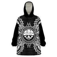 Federated States Of Micronesian ll Map Black Wearable Blanket Hoodie LT9 Unisex One Size - Polynesian Pride