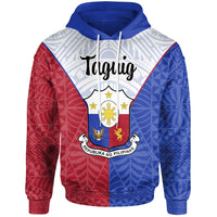 Pilipinas Hoodie Taguig Seal of Pilipinas Style Unisex Blue - Red - Polynesian Pride