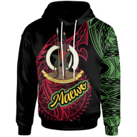 Vanuatu Hoodie Maewo Seal of Vanuatu Special Style Unisex Black - Polynesian Pride