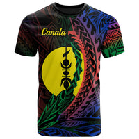 New Caledonia T Shirt Canala Wings Style Flag Color Unisex Black - Polynesian Pride