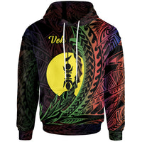 New Caledonia Hoodie Voh Wings Style Flag Color Unisex Black - Polynesian Pride